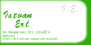 istvan erl business card